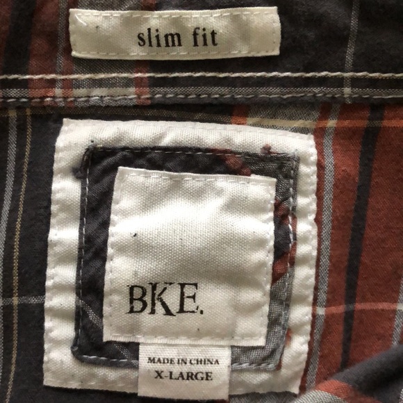 BKE Mens Slim Fit Button Down L/S Shirt X-Large - Picture 6 of 13